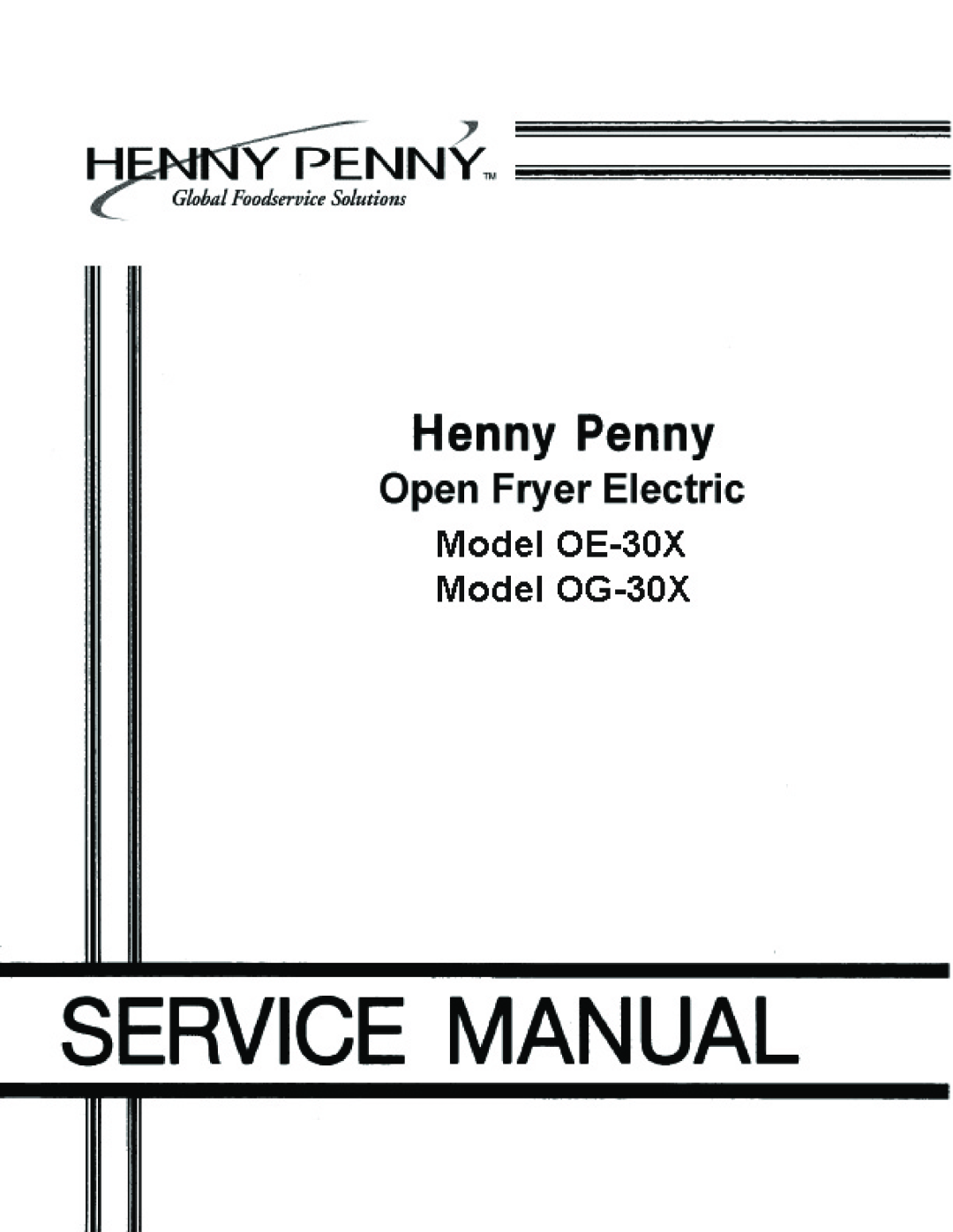 Henny Penny OG-30X, OE-30X manual 