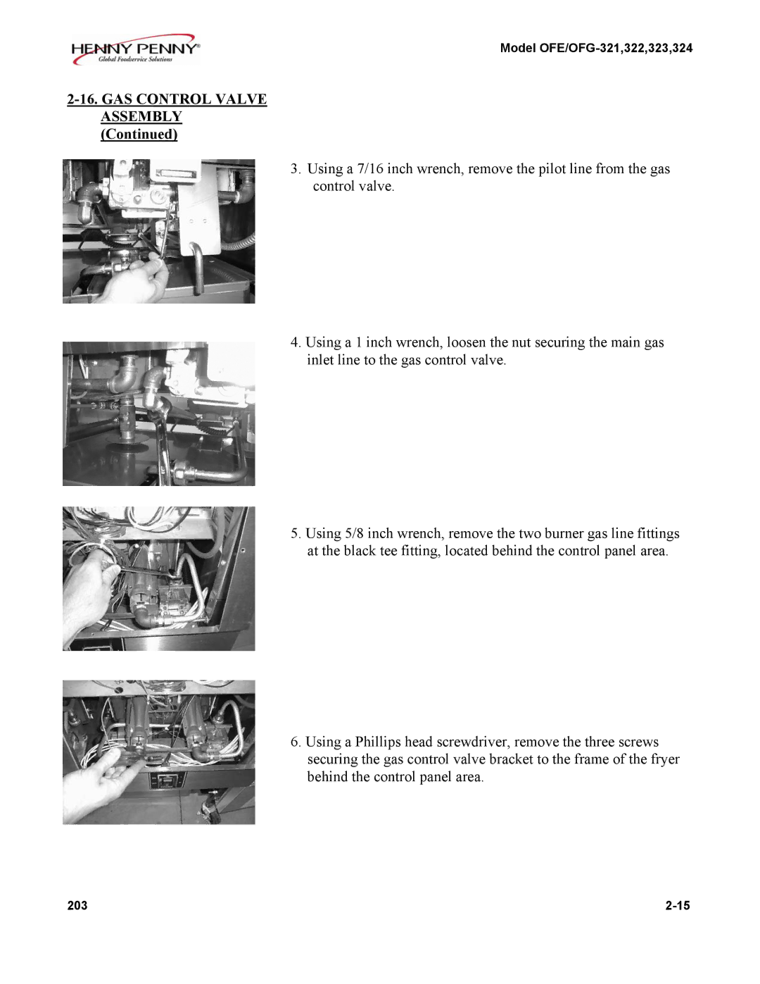 Henny Penny OFE/OFG-323, OFE/OFG-324, OFE/OFG-322, OFE/OFG-321 manual GAS Control Valve Assembly 