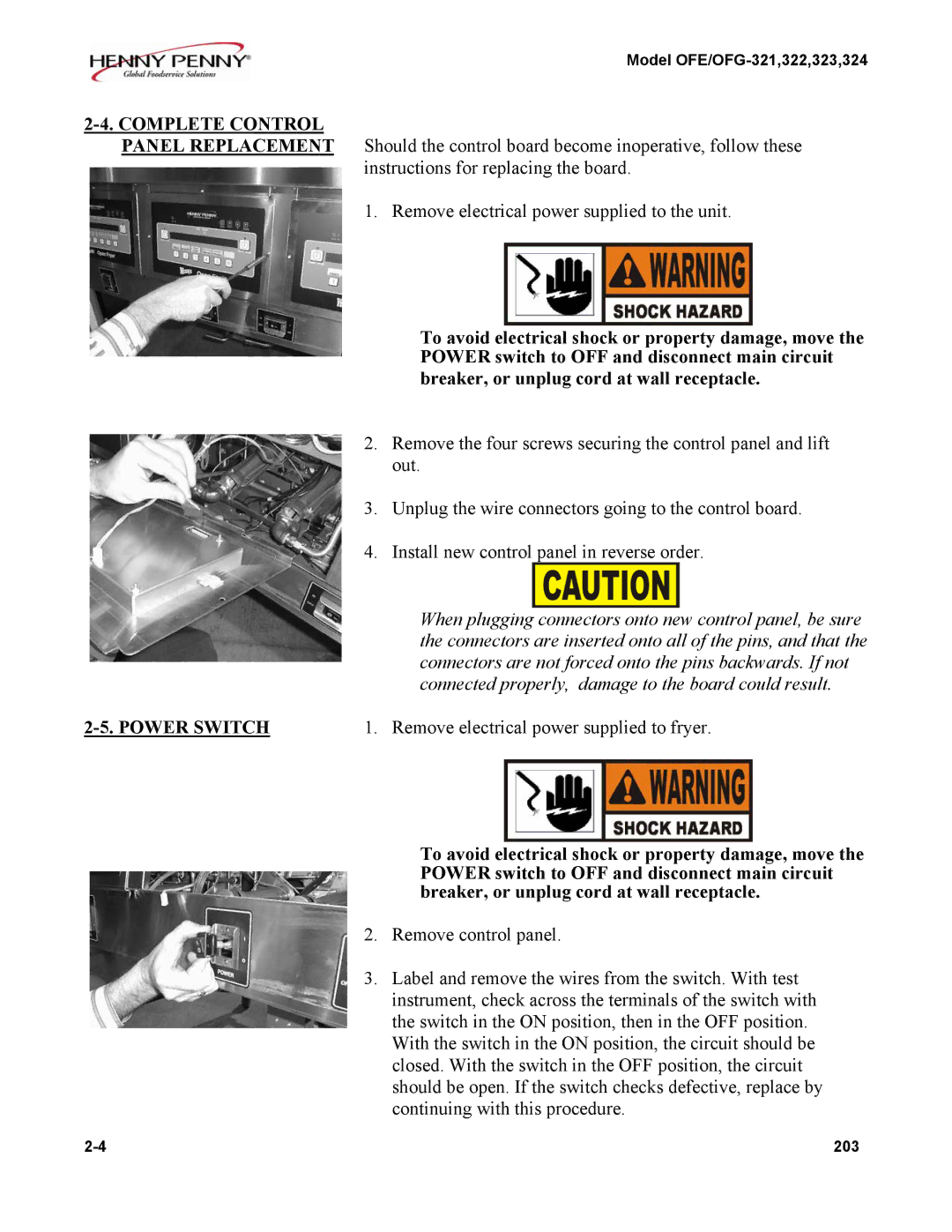 Henny Penny OFE/OFG-324, OFE/OFG-322, OFE/OFG-321, OFE/OFG-323 manual Complete Control 