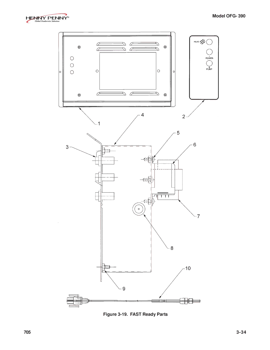 Henny Penny OFG-392 technical manual Fast Ready Parts 705 