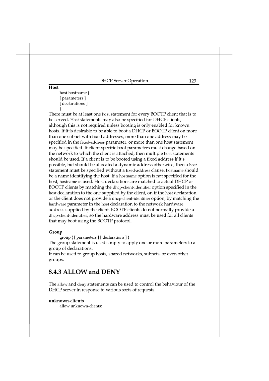 Heritage Kayaks Heritage Series manual Allow and Deny, Host, Group, Unknown-clients 