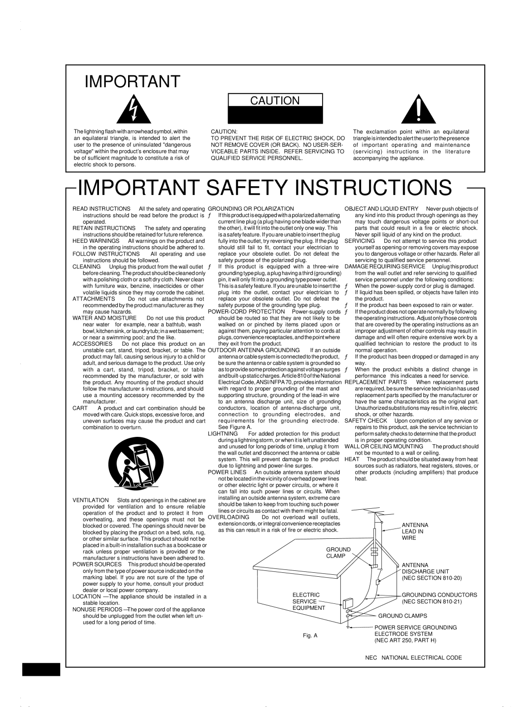 HHB comm CDR 830 manuel dutilisation Important Safety Instructions 