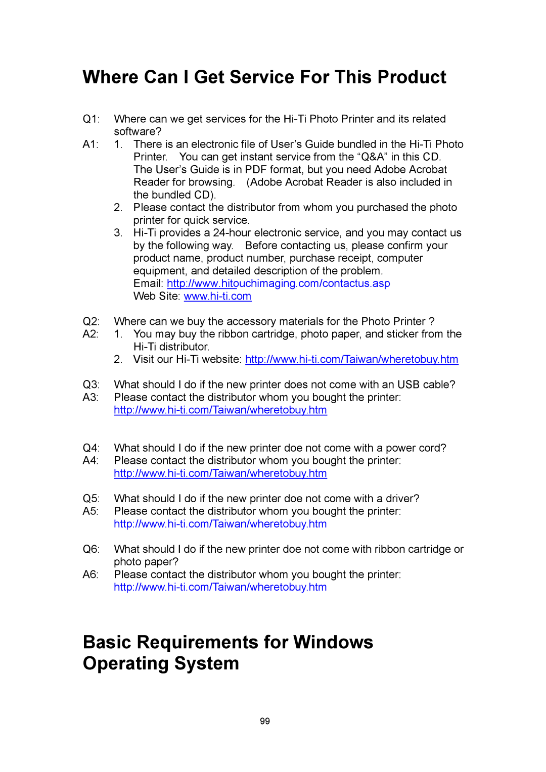 Hi-Touch Imaging Technologies 630PL user manual Where Can I Get Service For This Product 