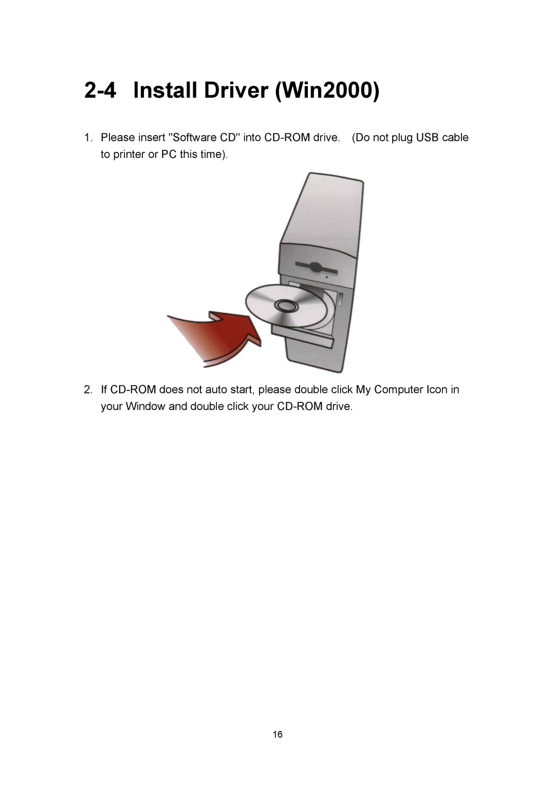 Hi-Touch Imaging Technologies 630PL user manual Install Driver Win2000 