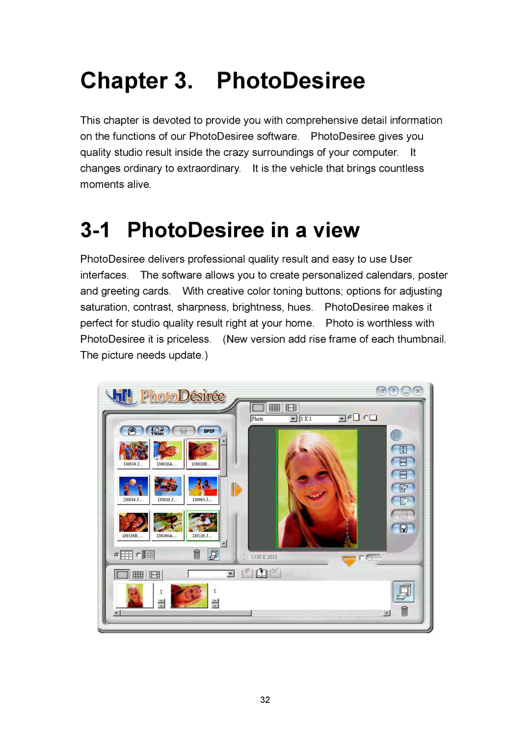 Hi-Touch Imaging Technologies 630PL user manual PhotoDesiree in a view 