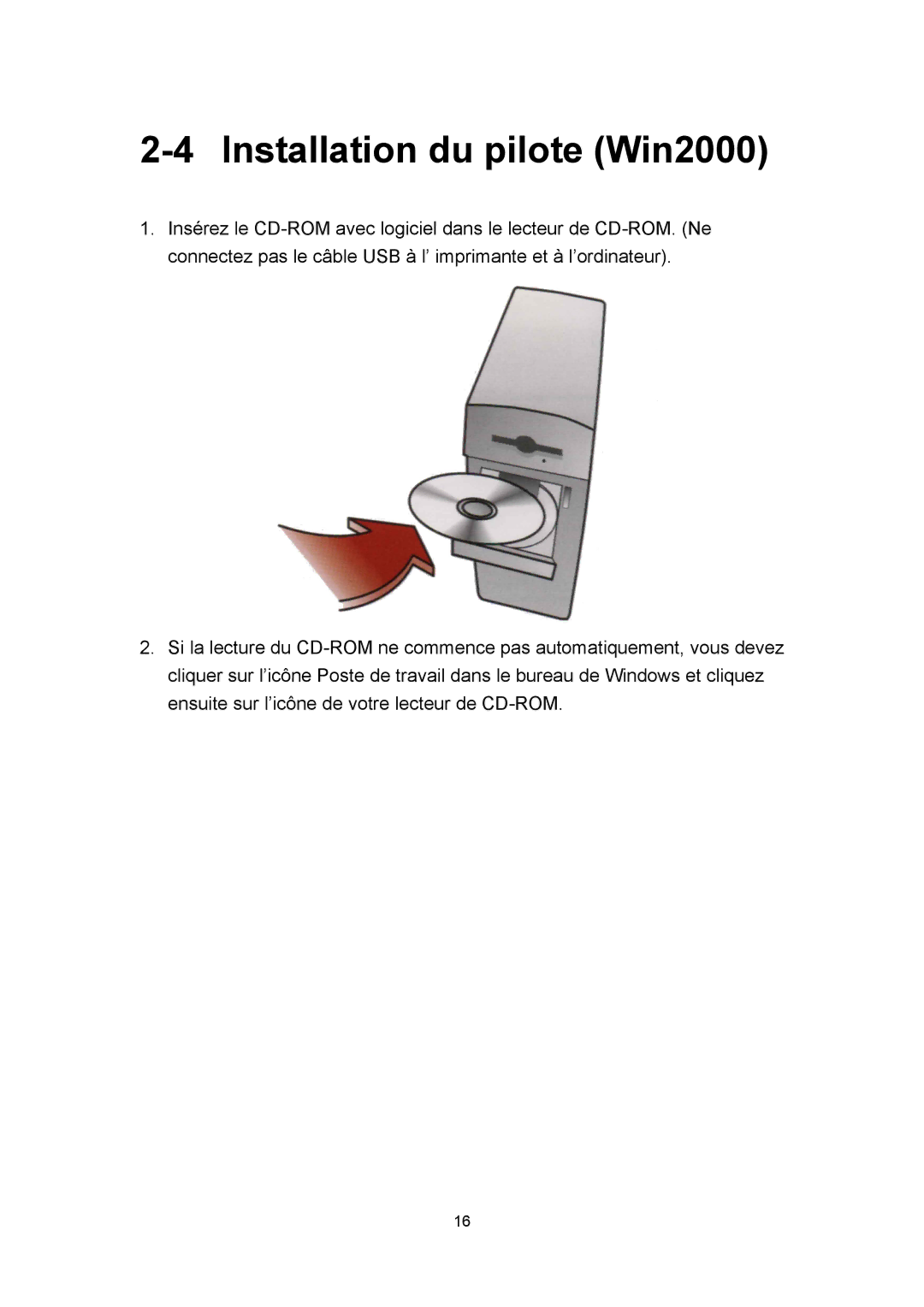 Hi-Touch Imaging Technologies 630PL/PS manual Installation du pilote Win2000 