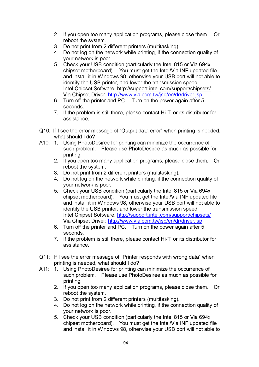 Hi-Touch Imaging Technologies 640PS user manual 