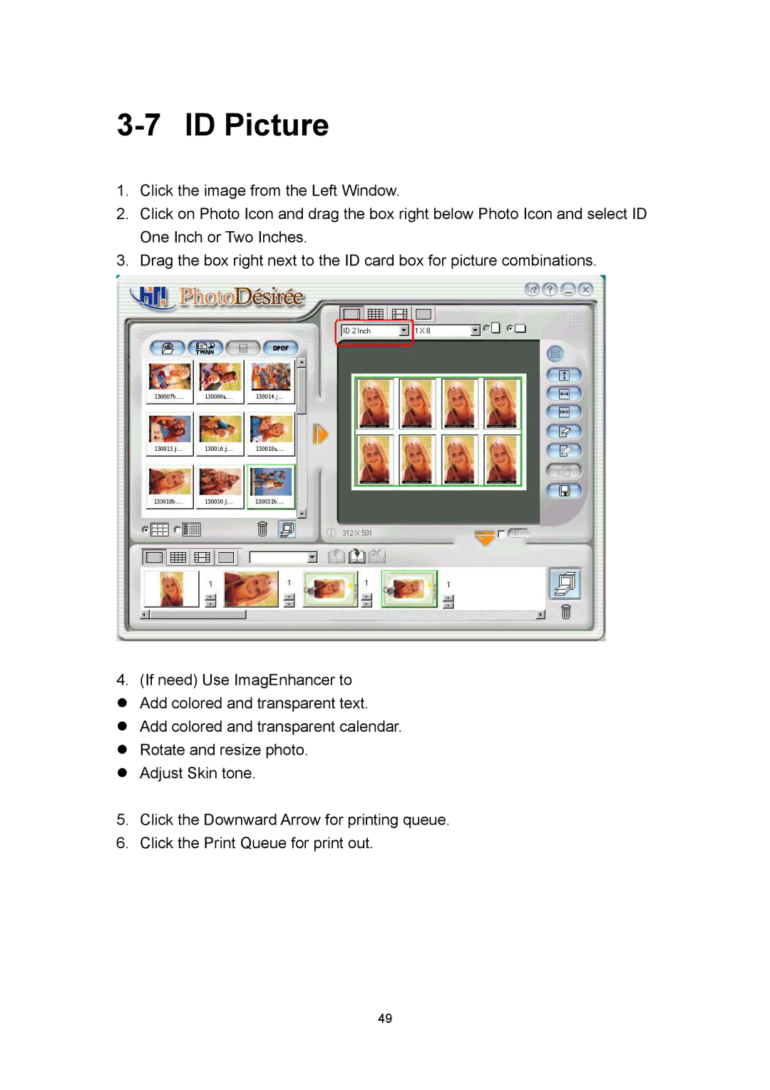 Hi-Touch Imaging Technologies 640PS user manual ID Picture 