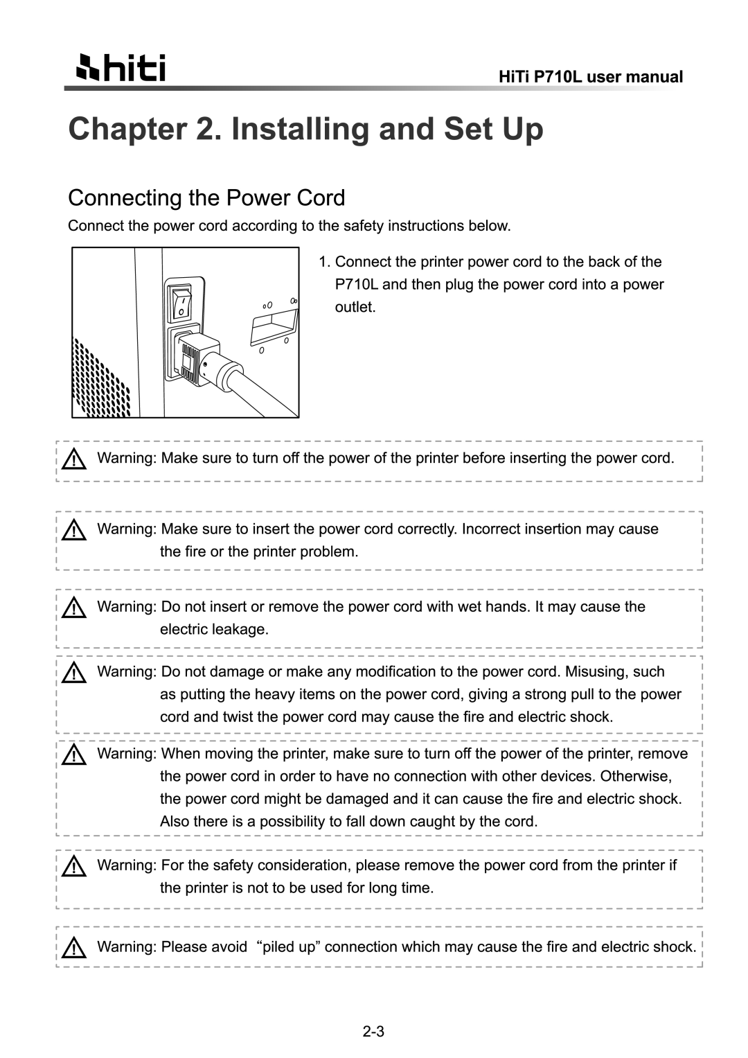 Hi-Touch Imaging Technologies P710L manual 