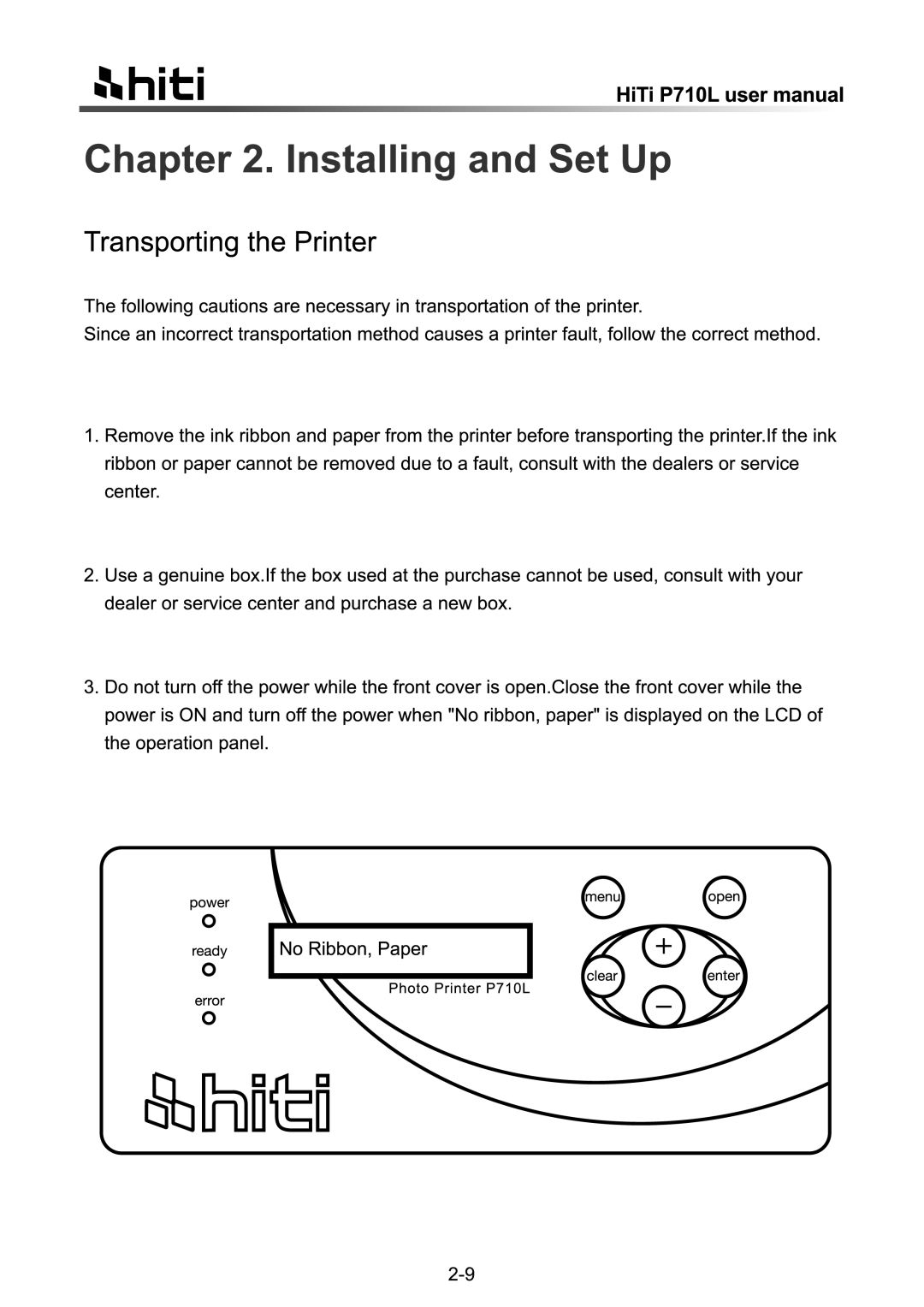 Hi-Touch Imaging Technologies P710L manual 