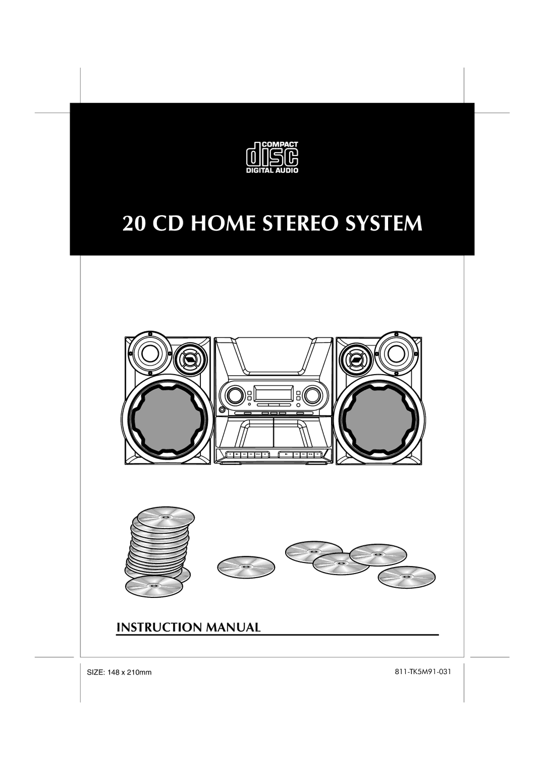 HiFi Works 811-TK5M91-031 instruction manual CD Home Stereo System 