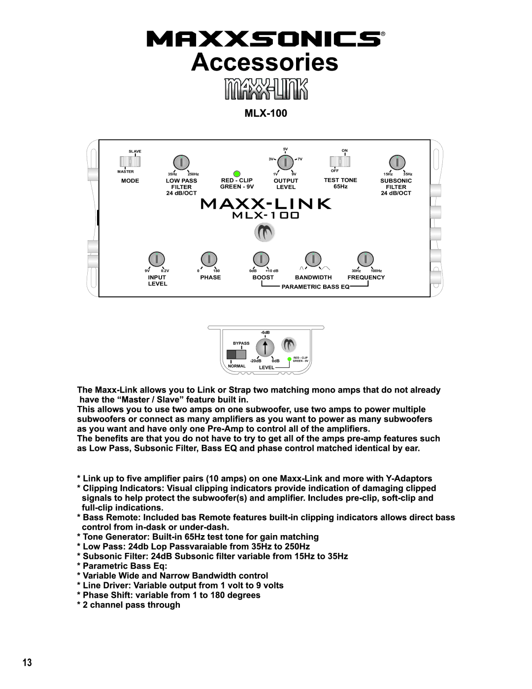 Hifionics BRE100.2, BRE1600.1D BRE2000.1D, BRE100.4 BRE1100.1D, BRE2500.1D, BRE60.4 manual Accessories 