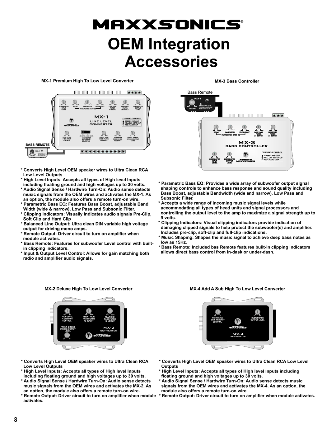 Hifionics Colossus manual OEM Integration Accessories 