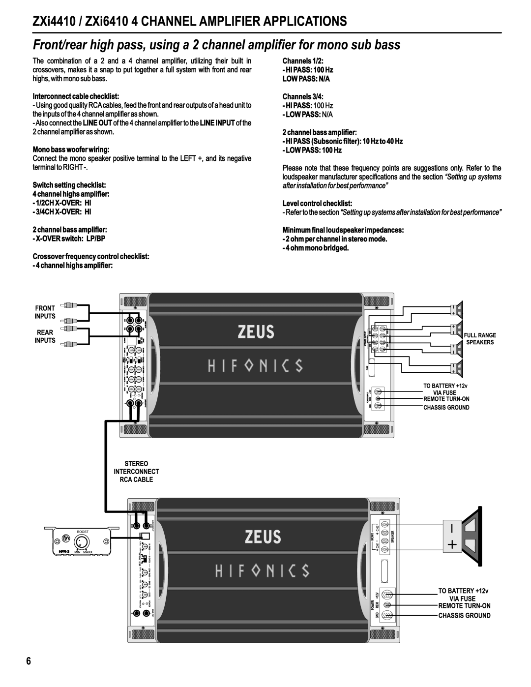 Hifionics ZXi4410, ZXi6010, ZXi8010, ZXi1010, ZXi6410 manual 