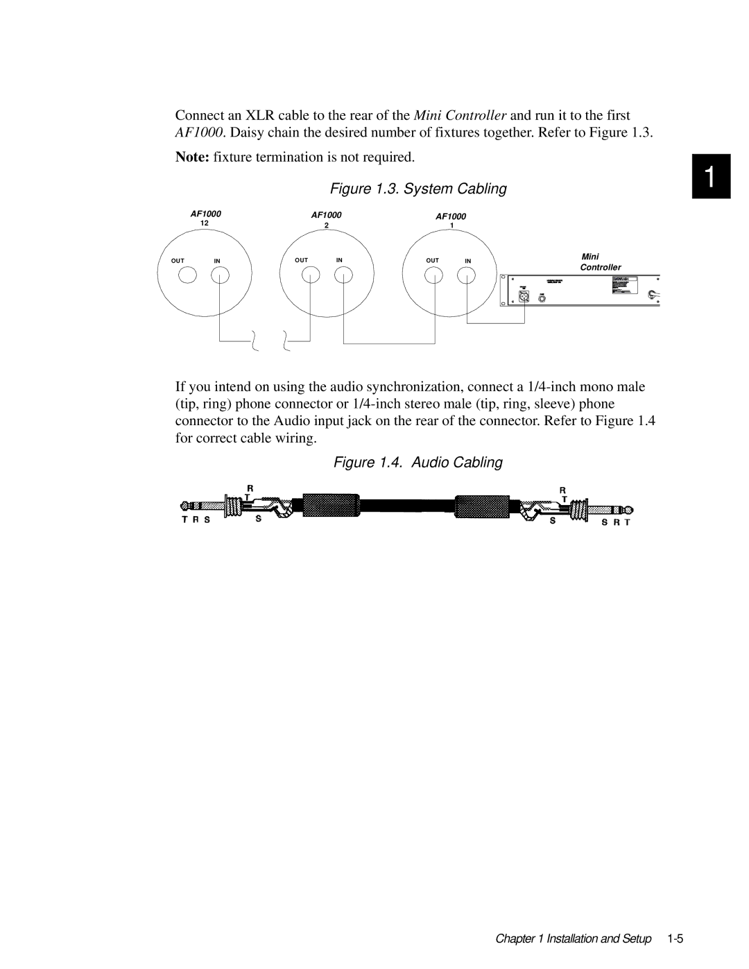 High End Systems AF1000 user manual System Cabling 