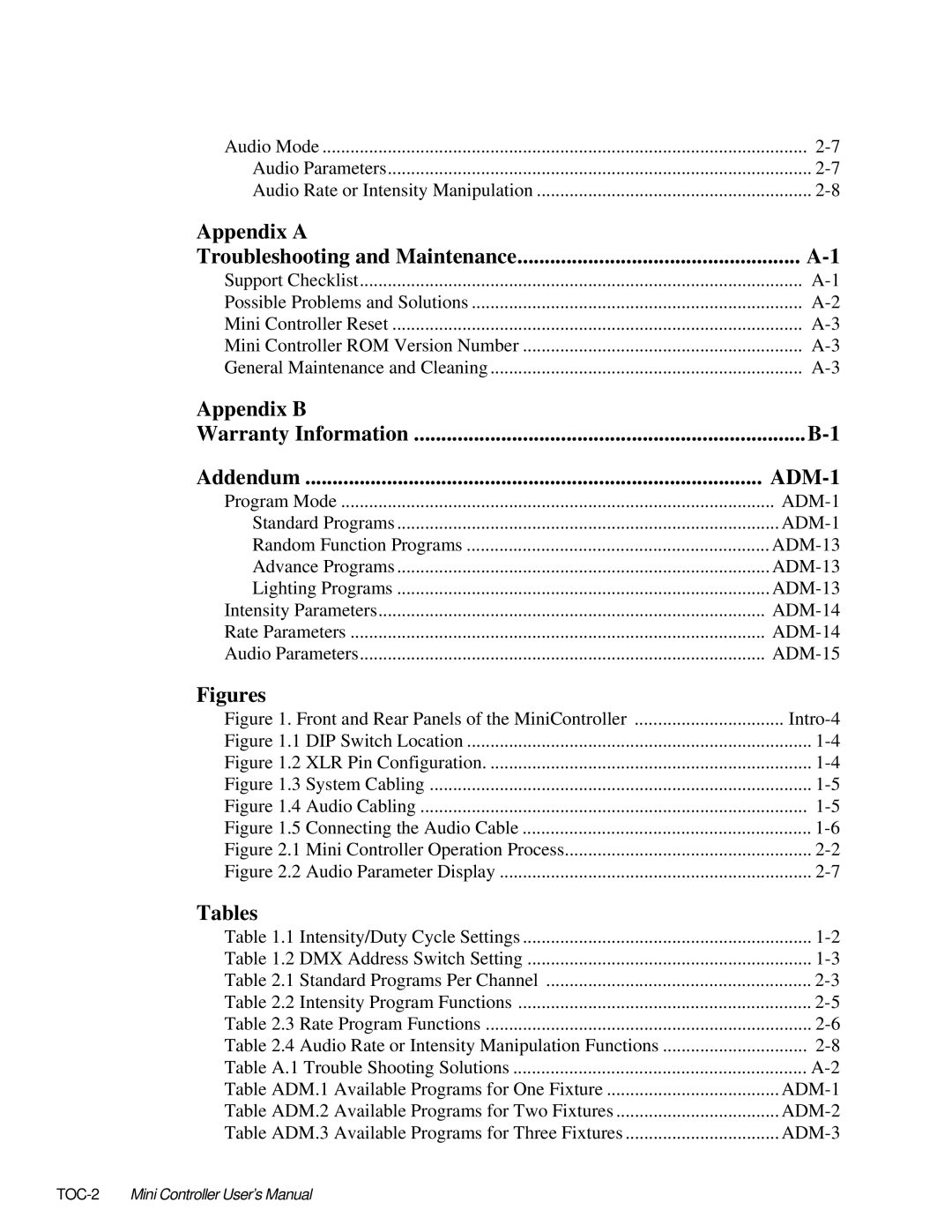 High End Systems AF1000 user manual Figures 