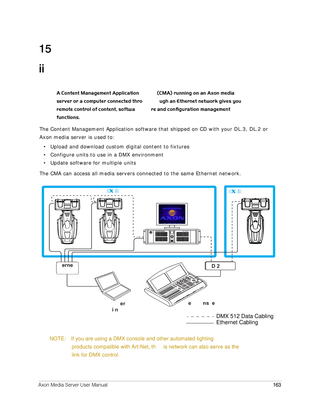 High End Systems AXON user manual Chapter Content Management Application CMA, 163 