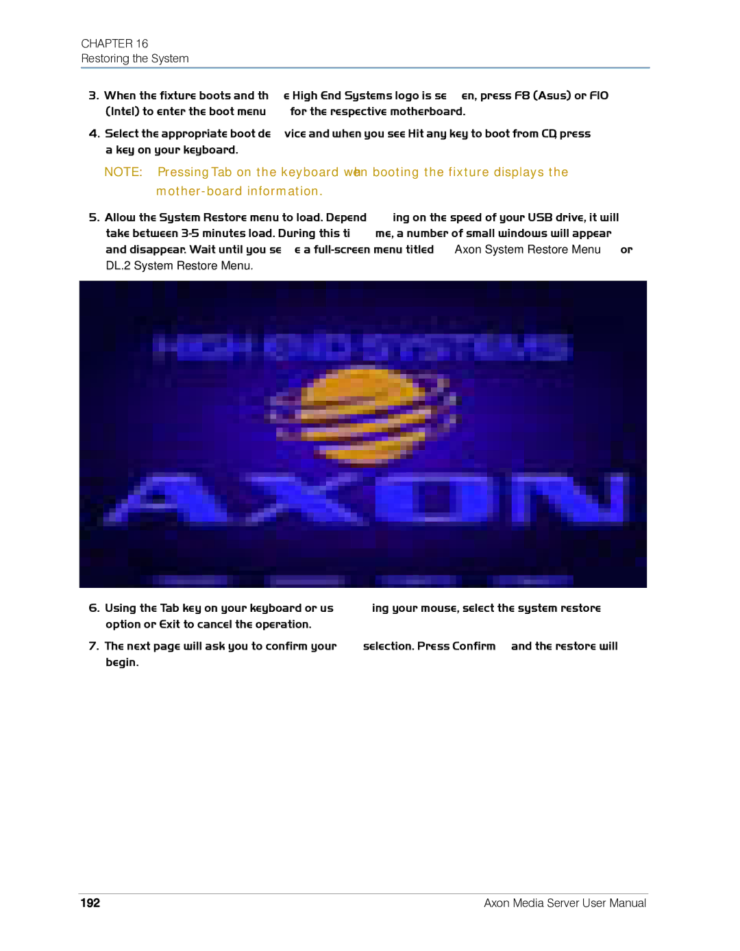 High End Systems AXON user manual 192 