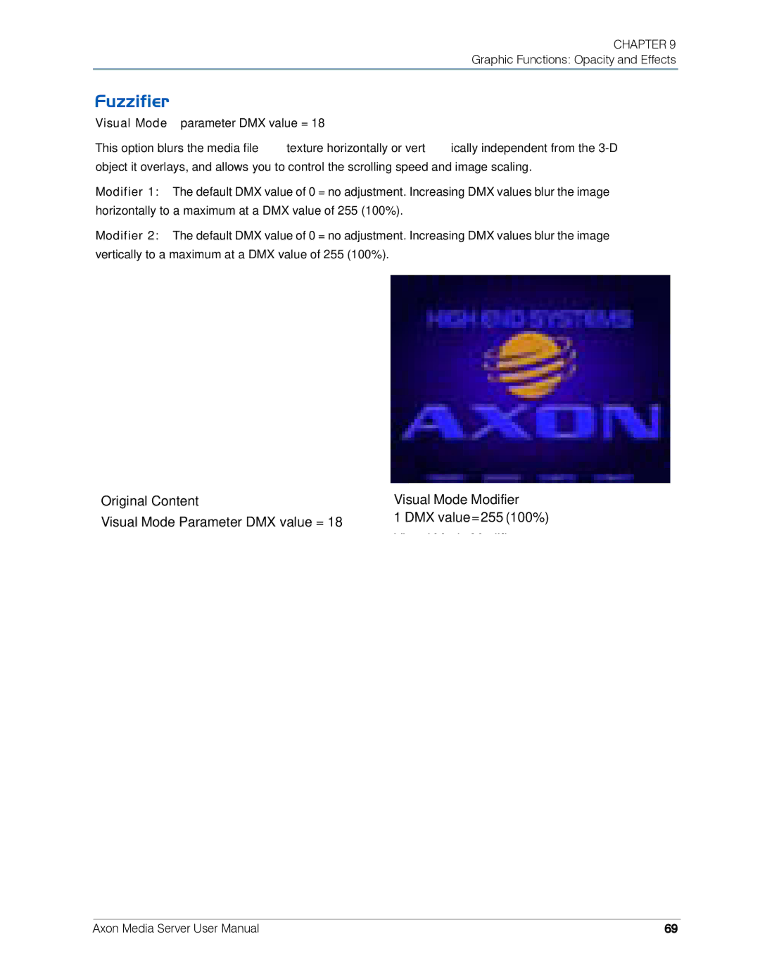 High End Systems AXON user manual Fuzzifier 