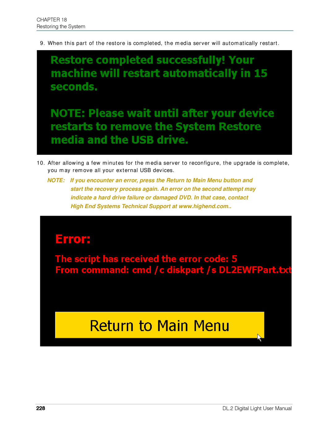 High End Systems DL.2 user manual 228 