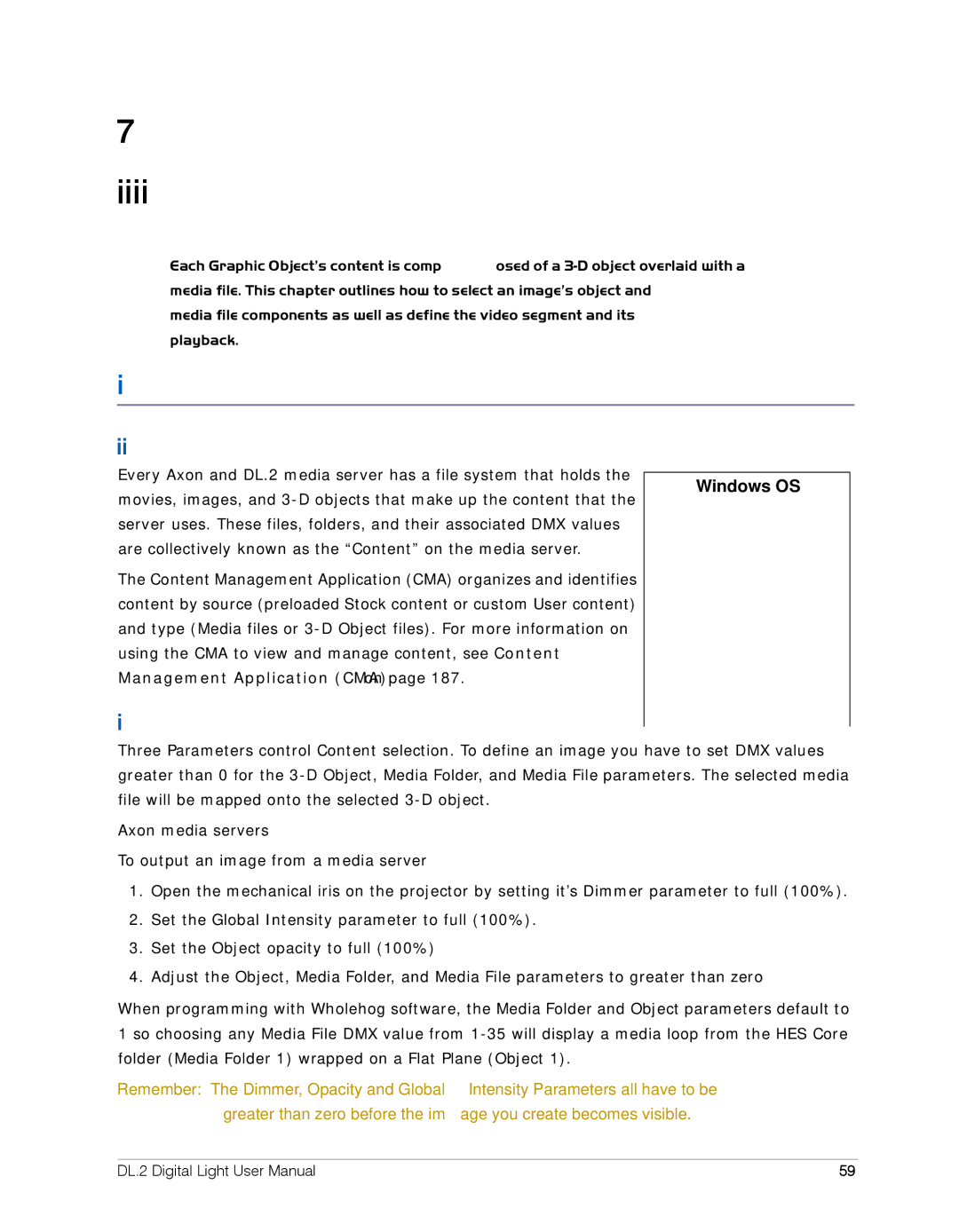 High End Systems DL.2 user manual Chapter Graphic Functions Defining Content, Selecting Content, How Content is Organized 