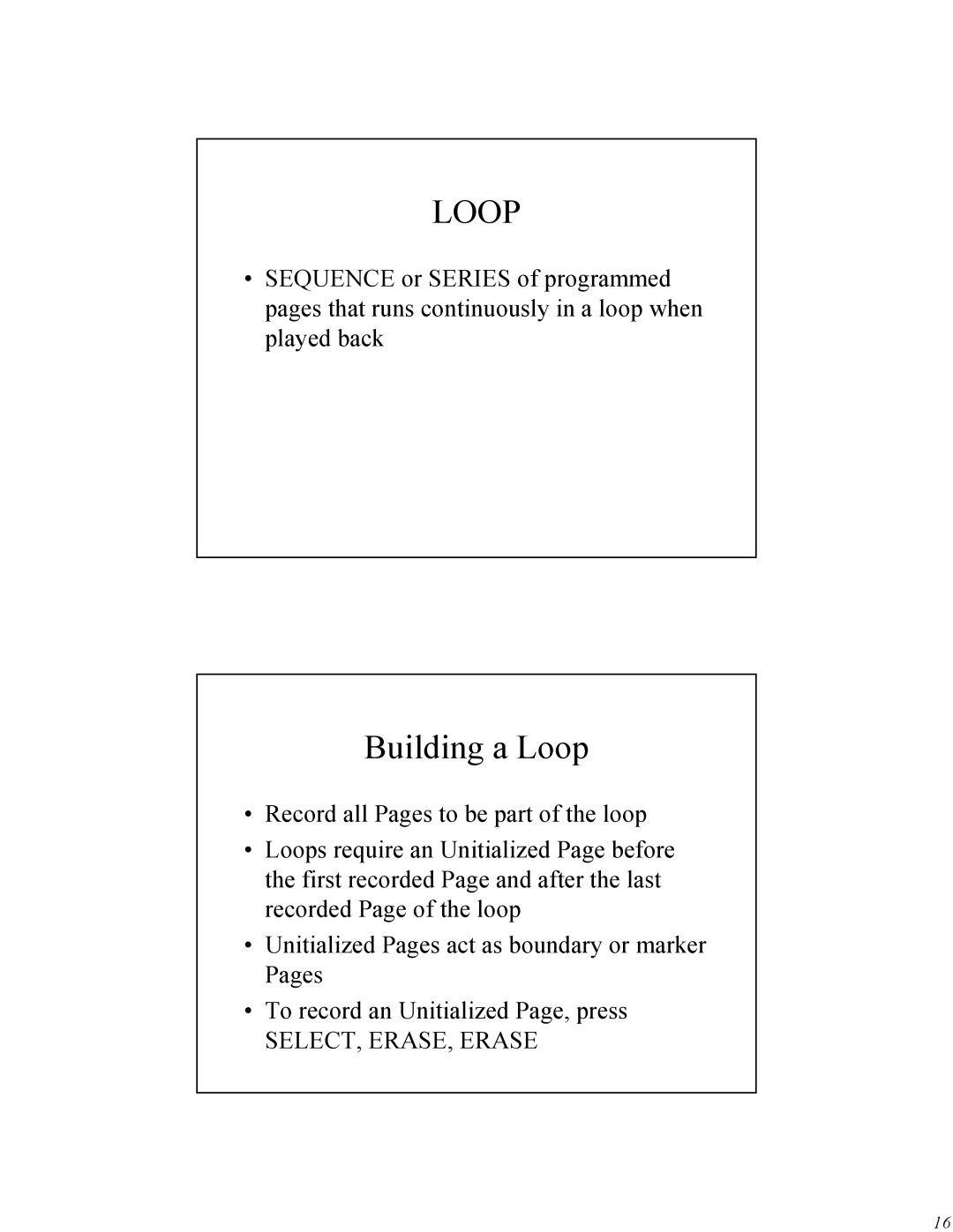 High End Systems Universal Controller manual Building a Loop 