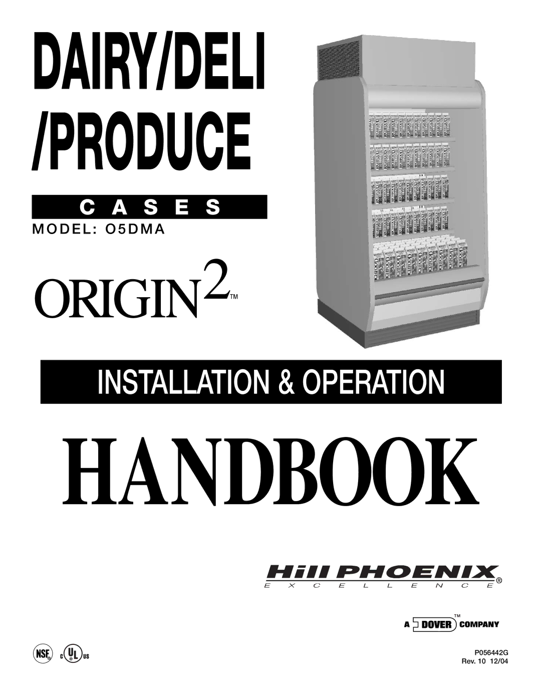 Hill Phoenix 05DMA manual Handbook 