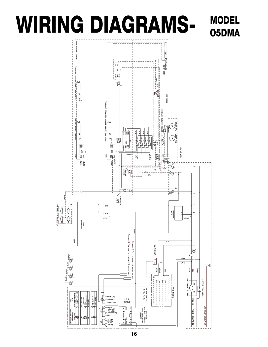 Hill Phoenix 05DMA manual Wiring DIAGRAMS- O5DMAMODEL 