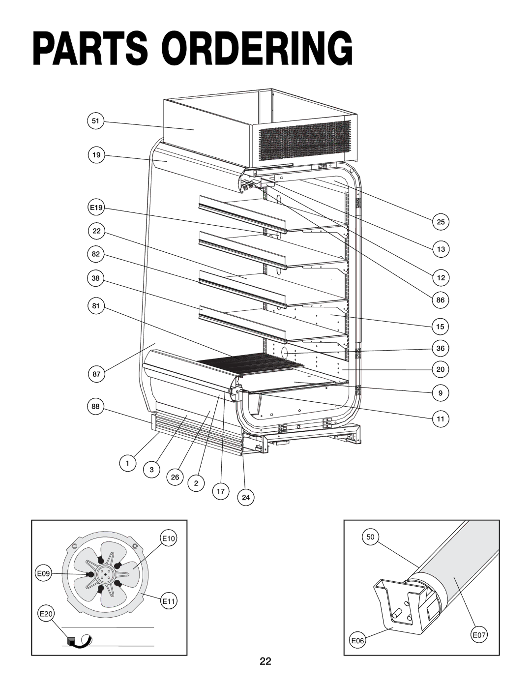 Hill Phoenix 05DMA manual Parts Ordering 