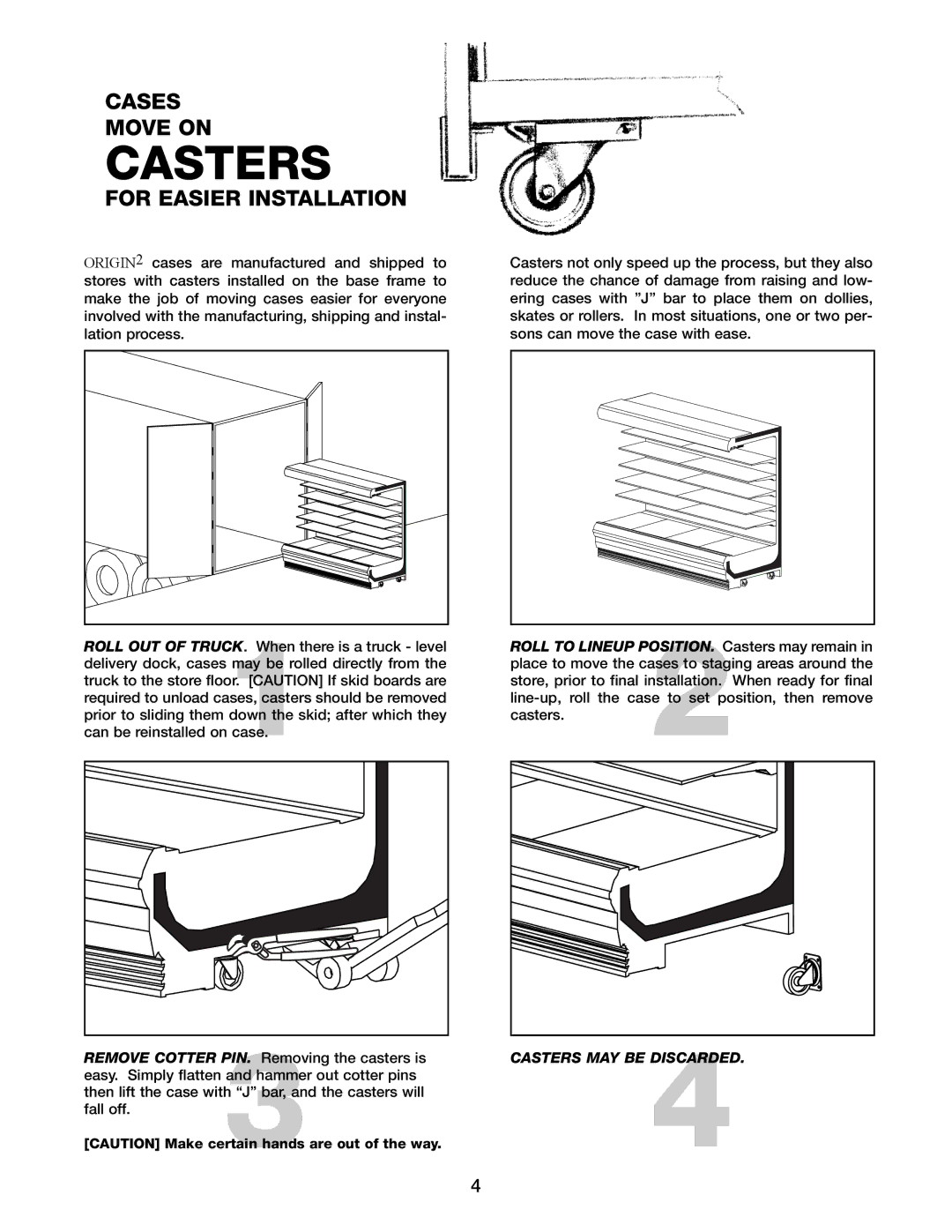 Hill Phoenix 05DMA manual Casters 