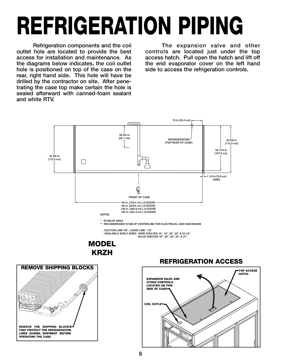 Hill Phoenix KRZH manual Refrigeration Piping 