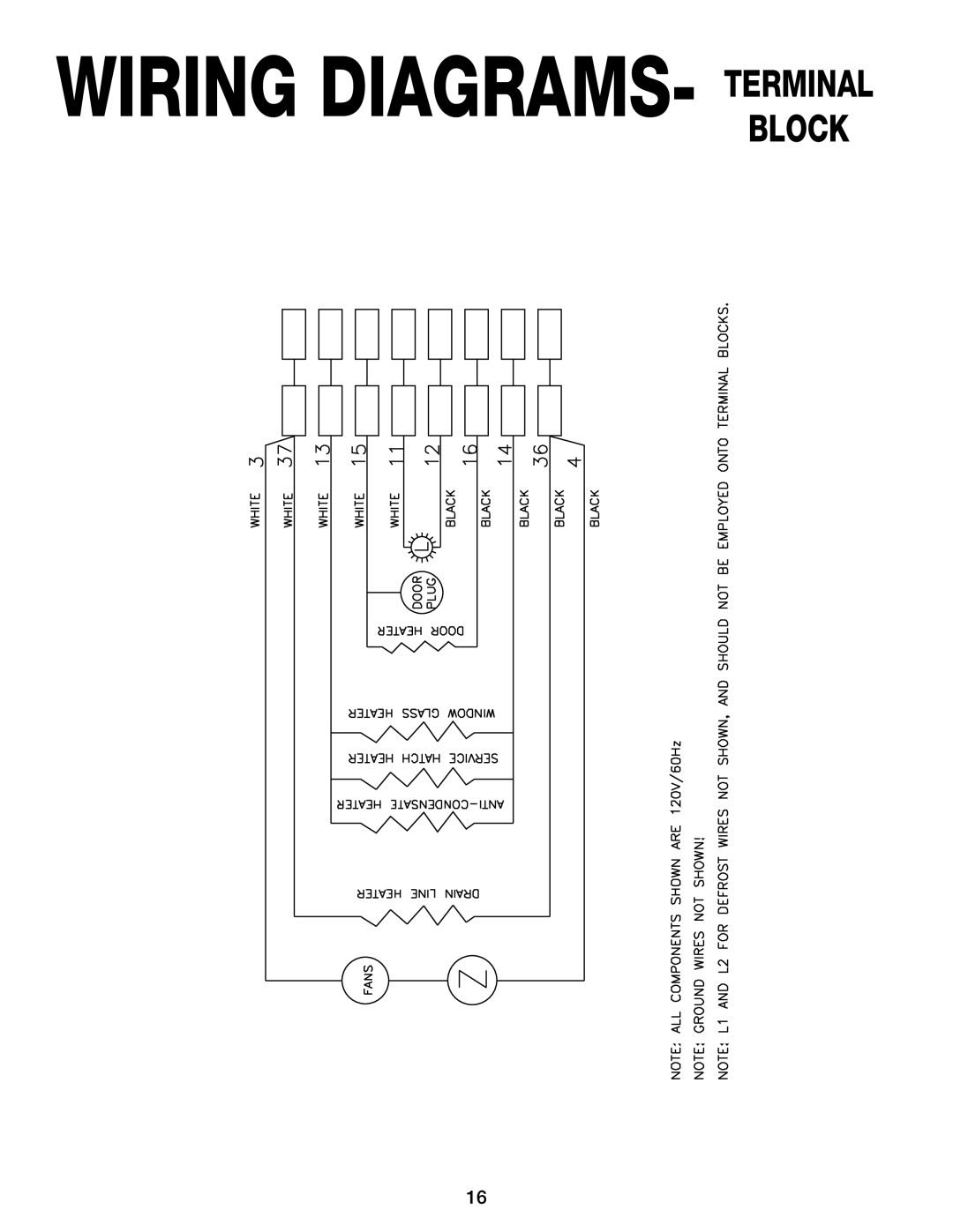 Hill Phoenix KRZH manual Wiring DIAGRAMS- Terminalblock 