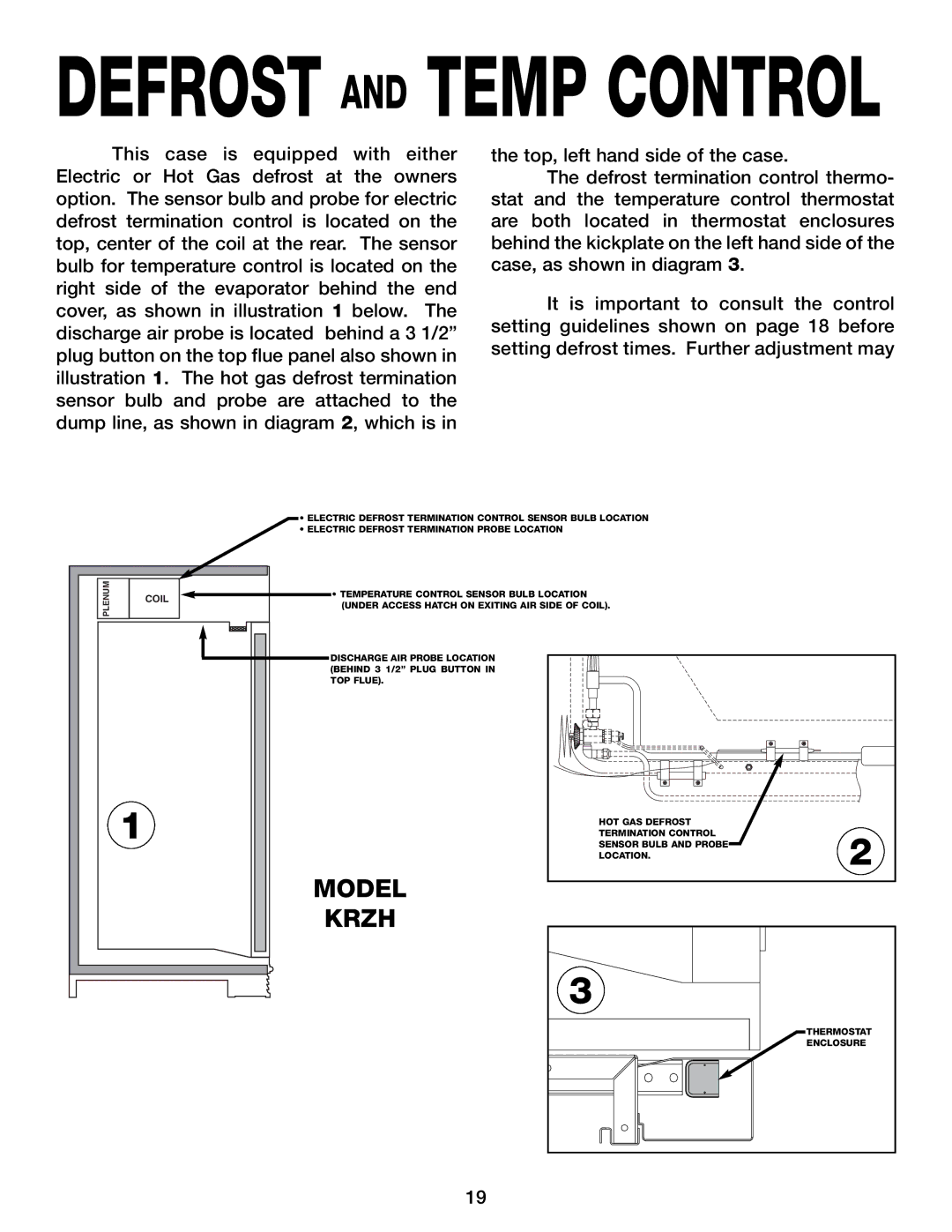 Hill Phoenix KRZH manual Defrost and Temp Control 