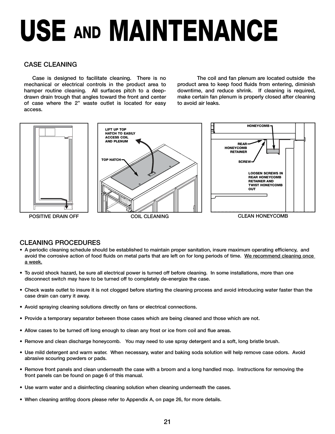 Hill Phoenix KRZH manual USE and Maintenance 