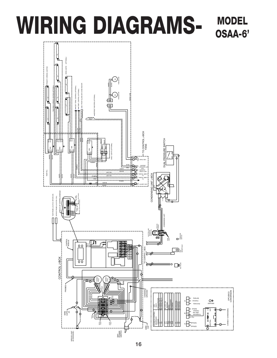 Hill Phoenix OSAA manual Wiring DIAGRAMS- Model 