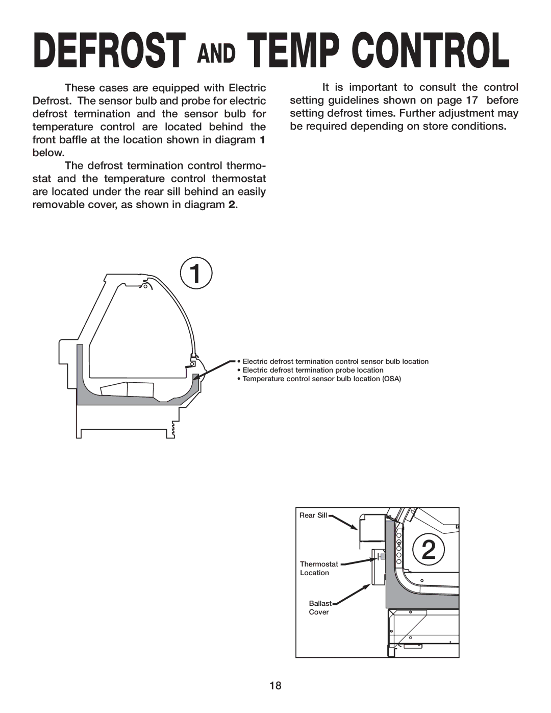 Hill Phoenix OSAA manual Defrost and Temp Control 