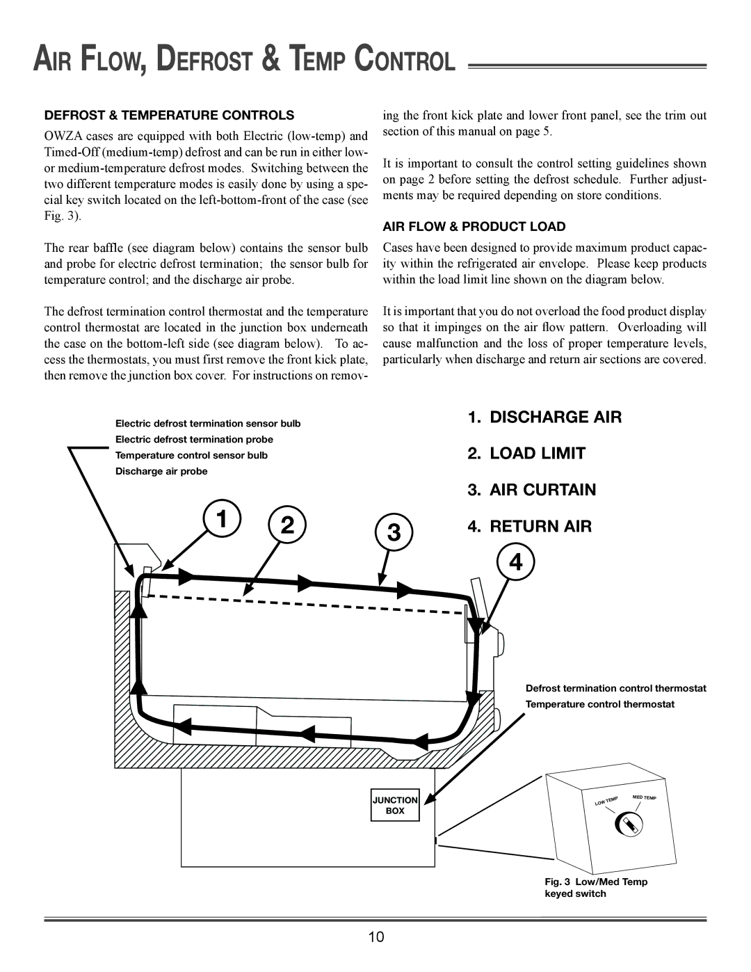 Hill Phoenix P074749F dimensions AIR FLOW, Defrost & Temp Control 