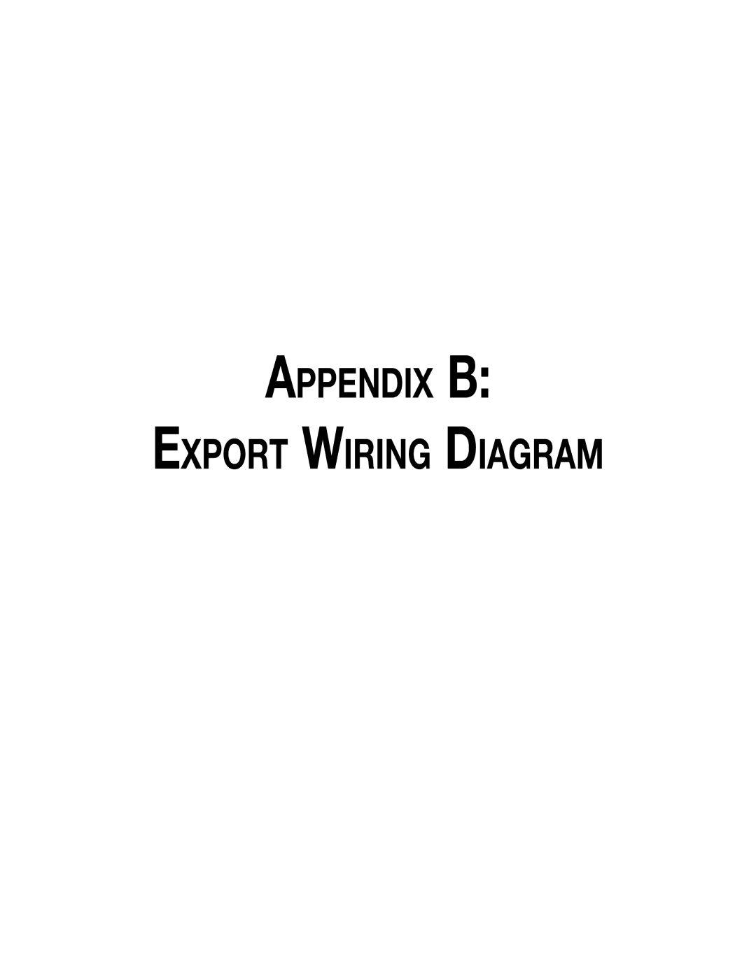 Hill Phoenix P074749F dimensions Appendix B Export Wiring Diagram 