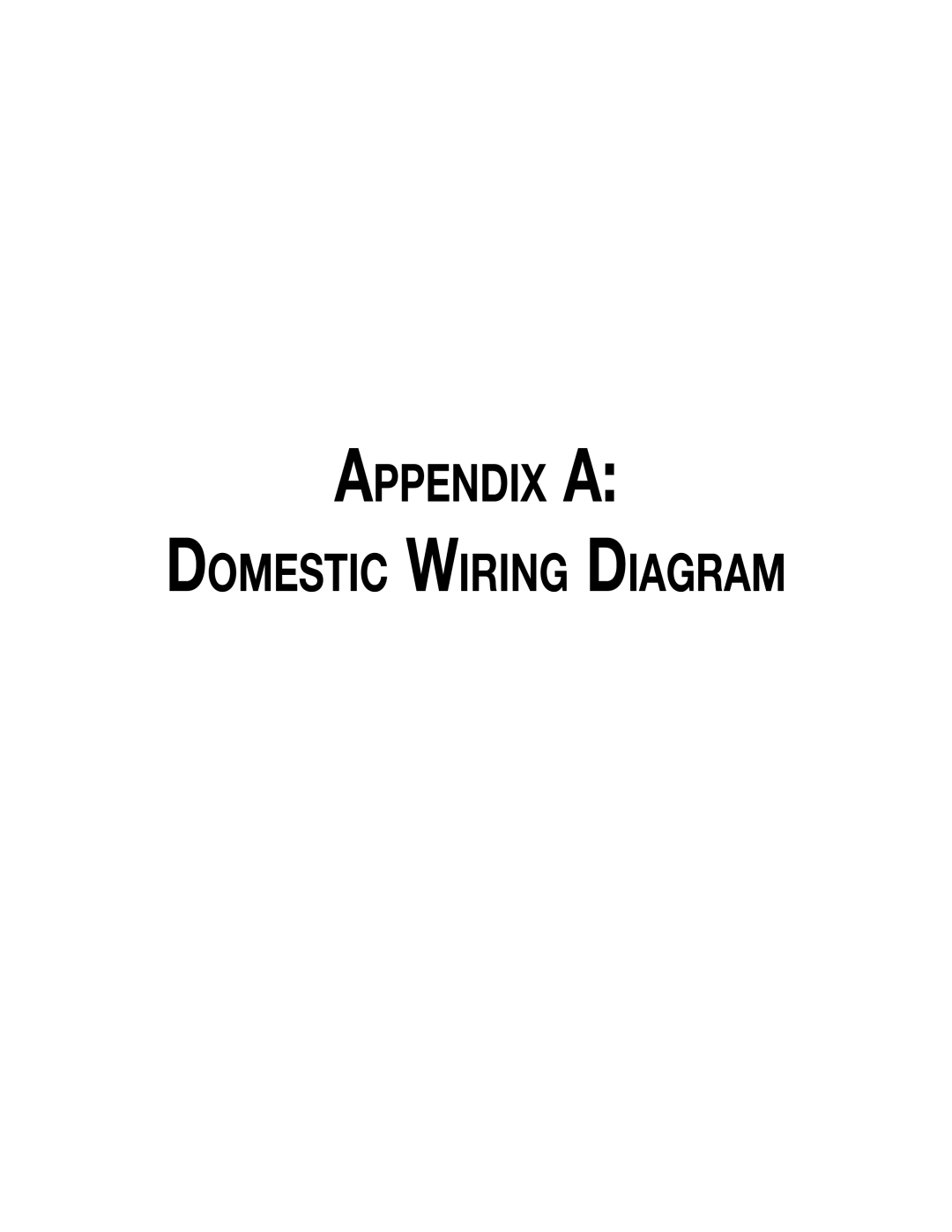 Hill Phoenix P074749F dimensions Appendix A, Domestic Wiring Diagram 