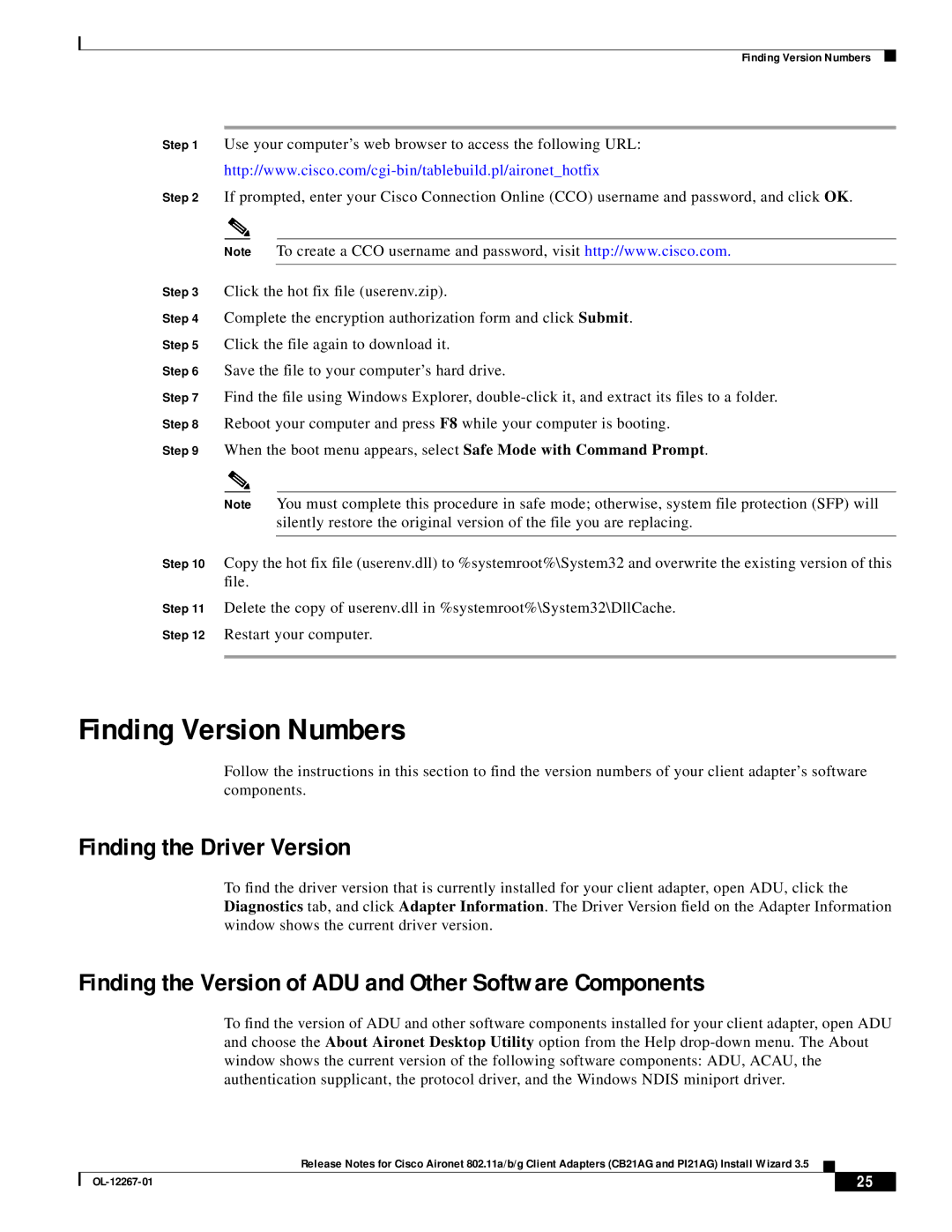 Hilme CB21AG Finding Version Numbers, Finding the Driver Version, Finding the Version of ADU and Other Software Components 