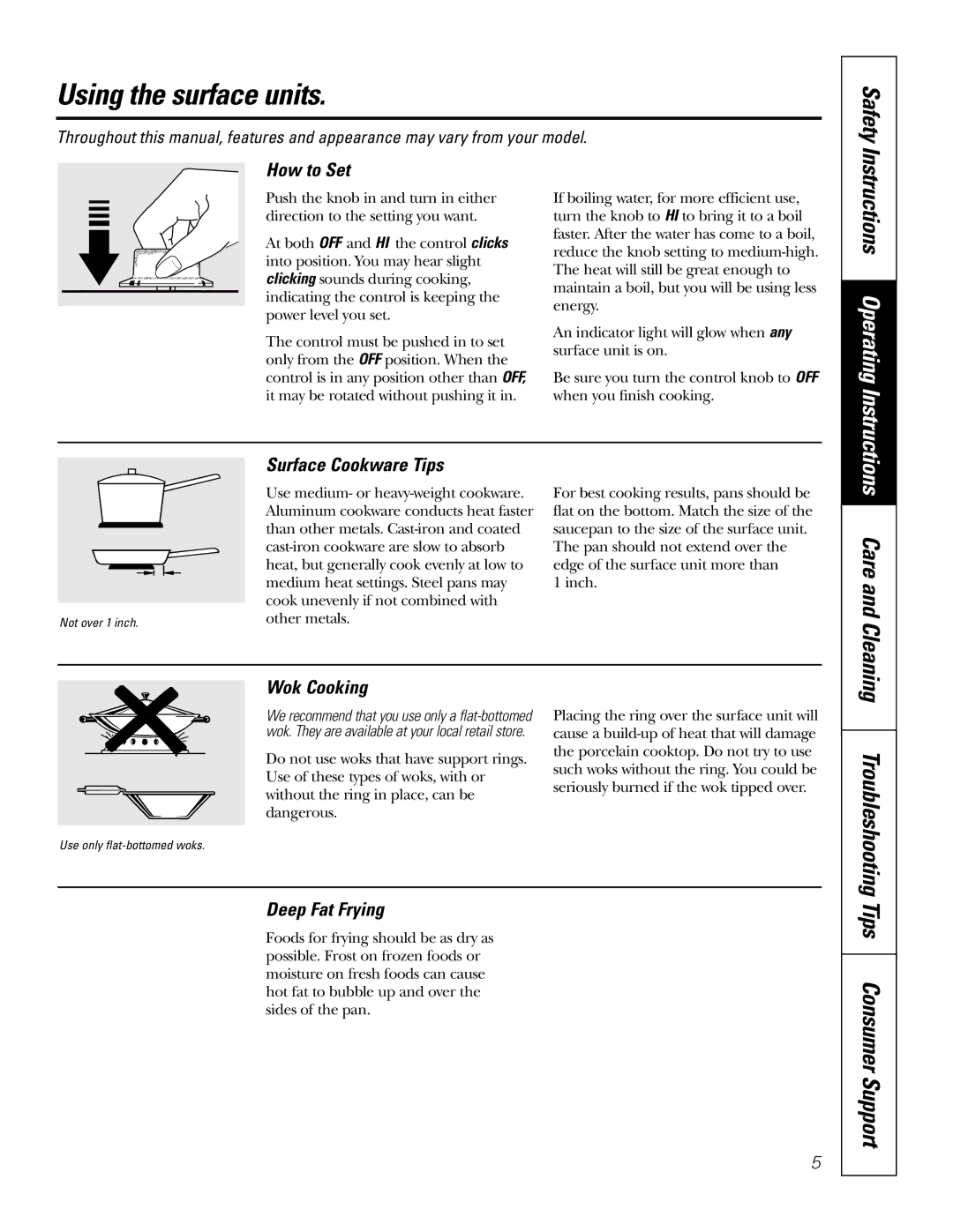 Hilti JP328, JP626 owner manual Using the surface units, Safety, Tips Consumer Support 