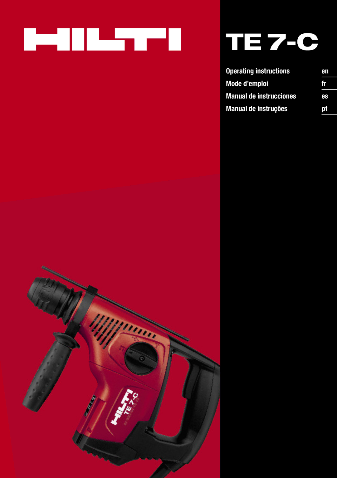 Hilti TE 7-C operating instructions 