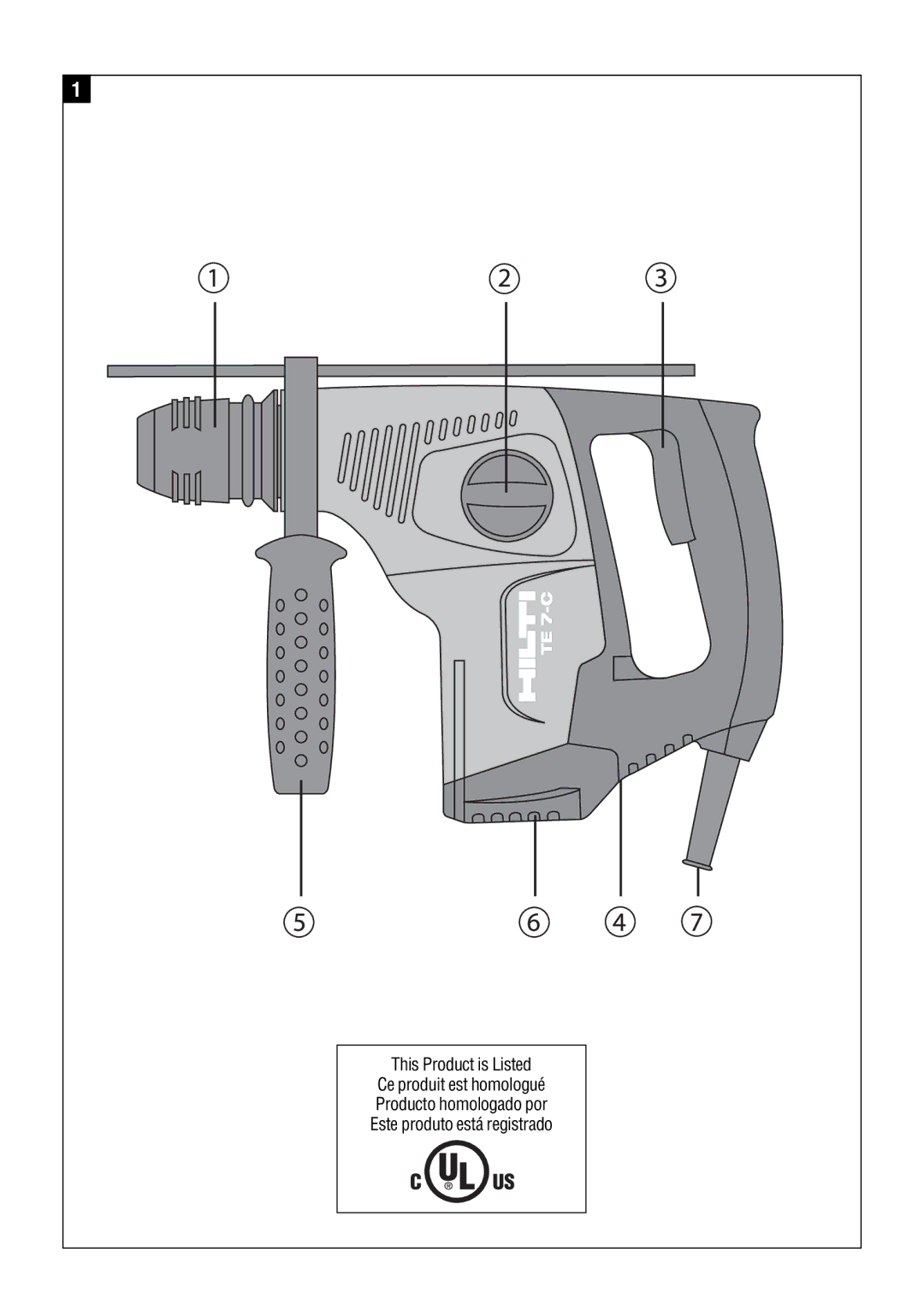 Hilti TE 7-C operating instructions ThisProductis Listed 