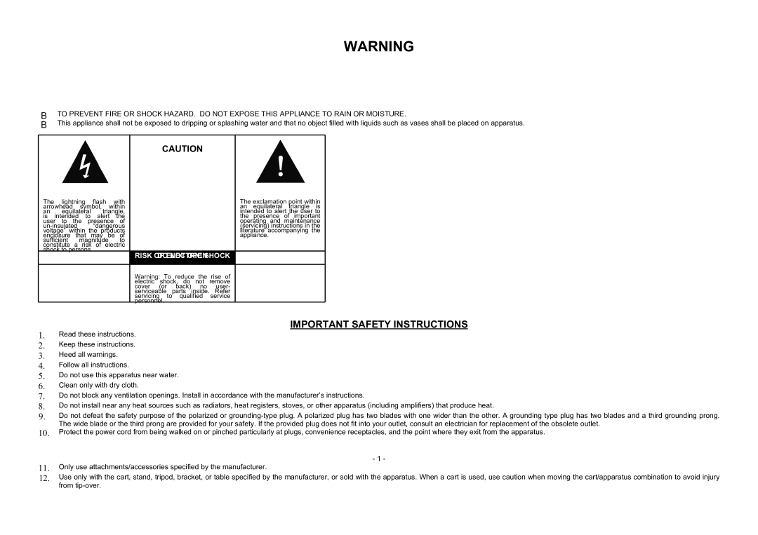 Hip Street HS-IPMS2029 instruction manual Important Safety Instructions 