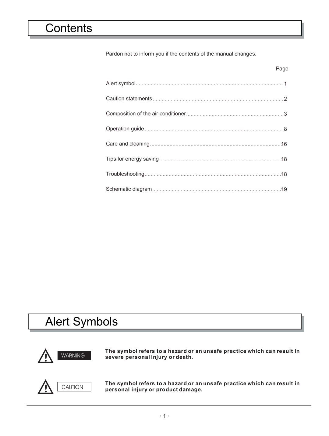 Hisense Group KF 346GWE instruction manual Contents, Alert Symbols 