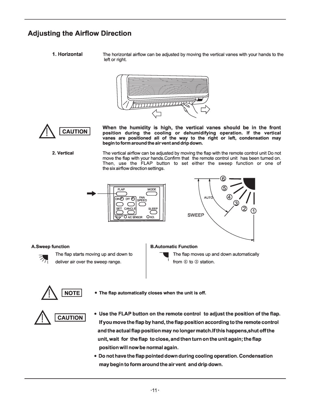 Hisense Group KF 346GWE instruction manual Adjusting the Airflow Direction 