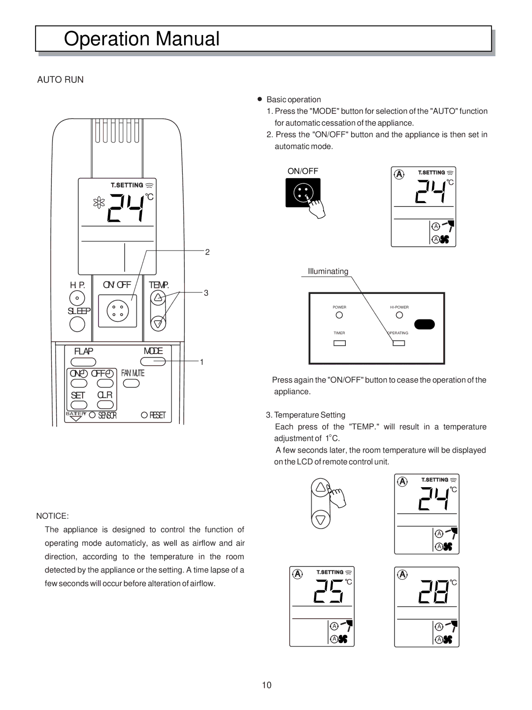 Hisense Group KF-5002GWE manual Auto RUN, On/Off 