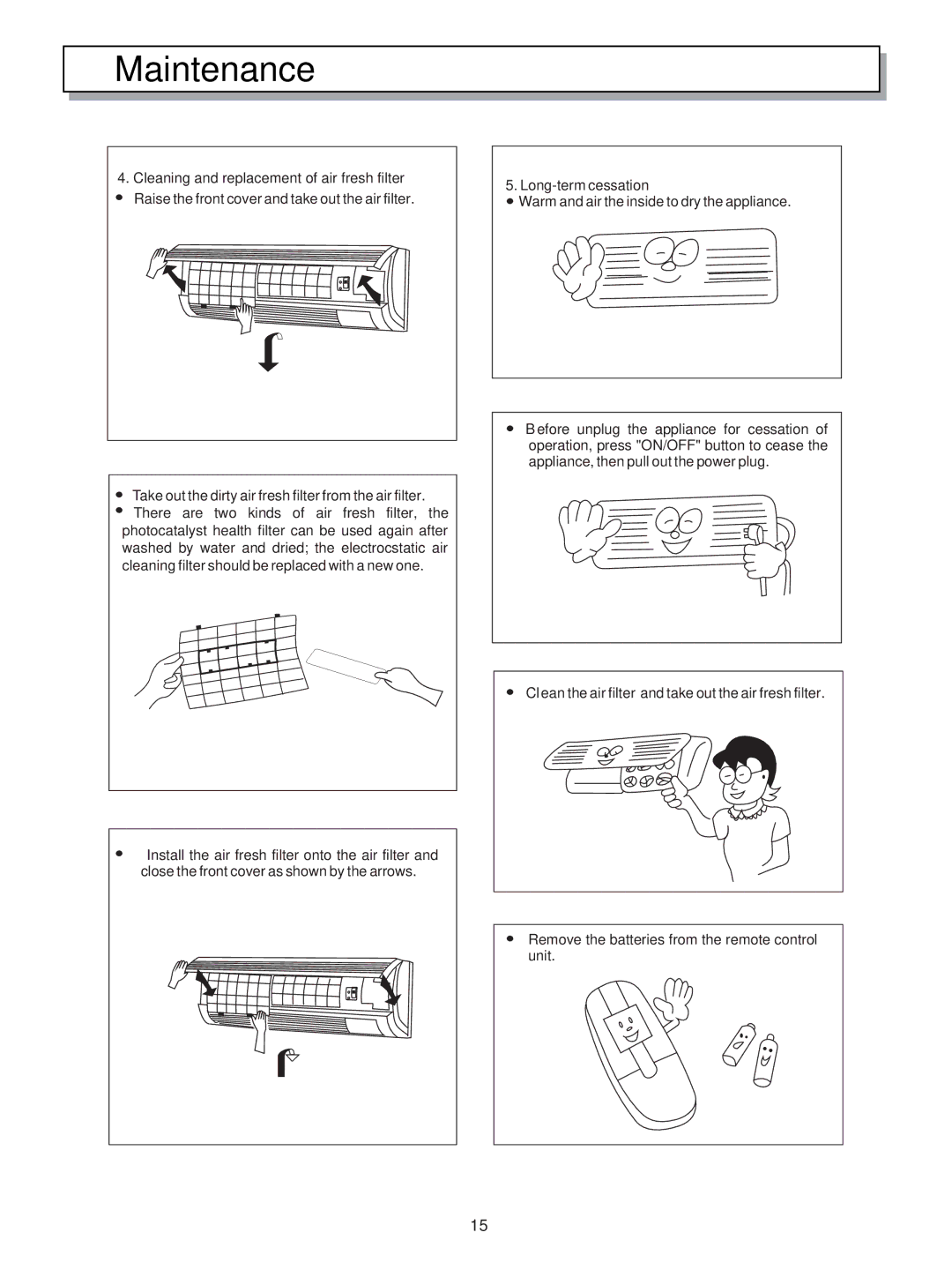 Hisense Group KF-5002GWE manual Maintenance 