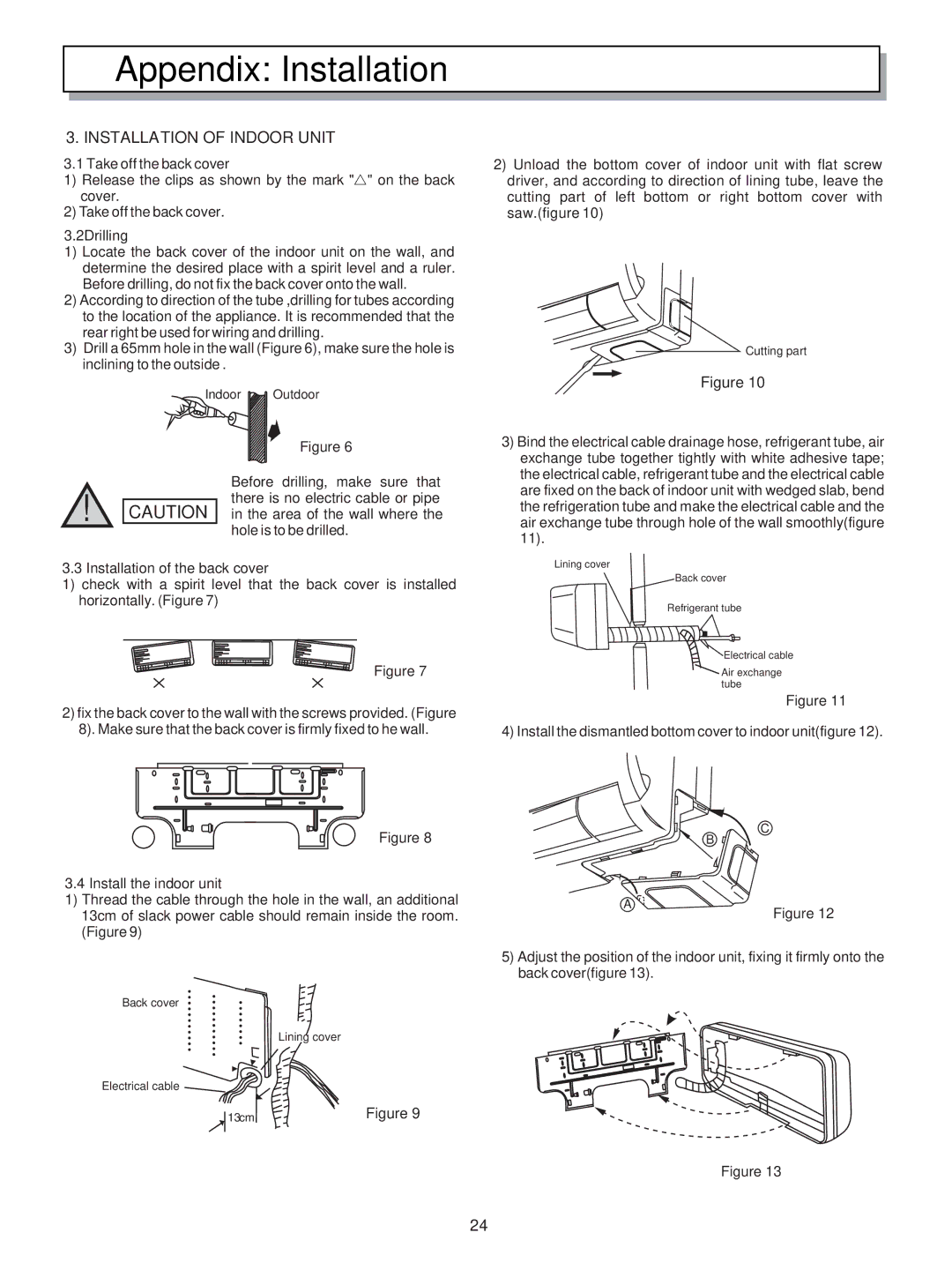 Hisense Group KF-5002GWE manual Installation of Indoor Unit 