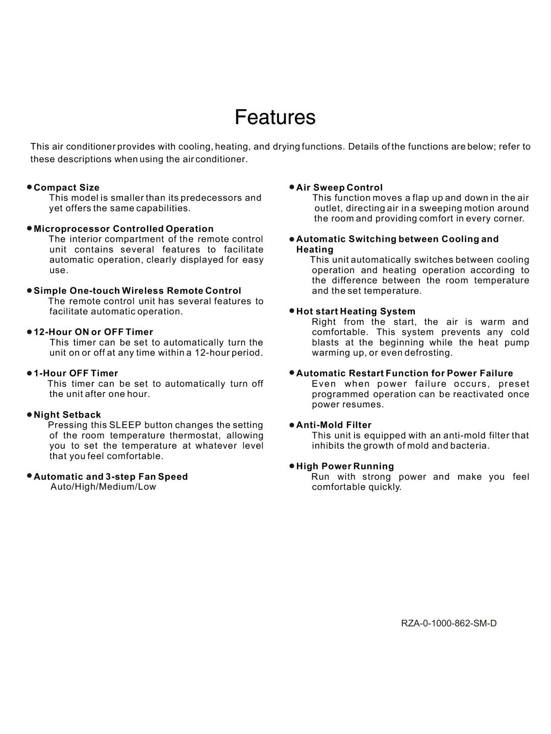 Hisense Group KFR 28GWE, KFR 3201GWE, KFR 33GWE, KFR 2101GWE, KFR 25GWE instruction manual Compact Size 